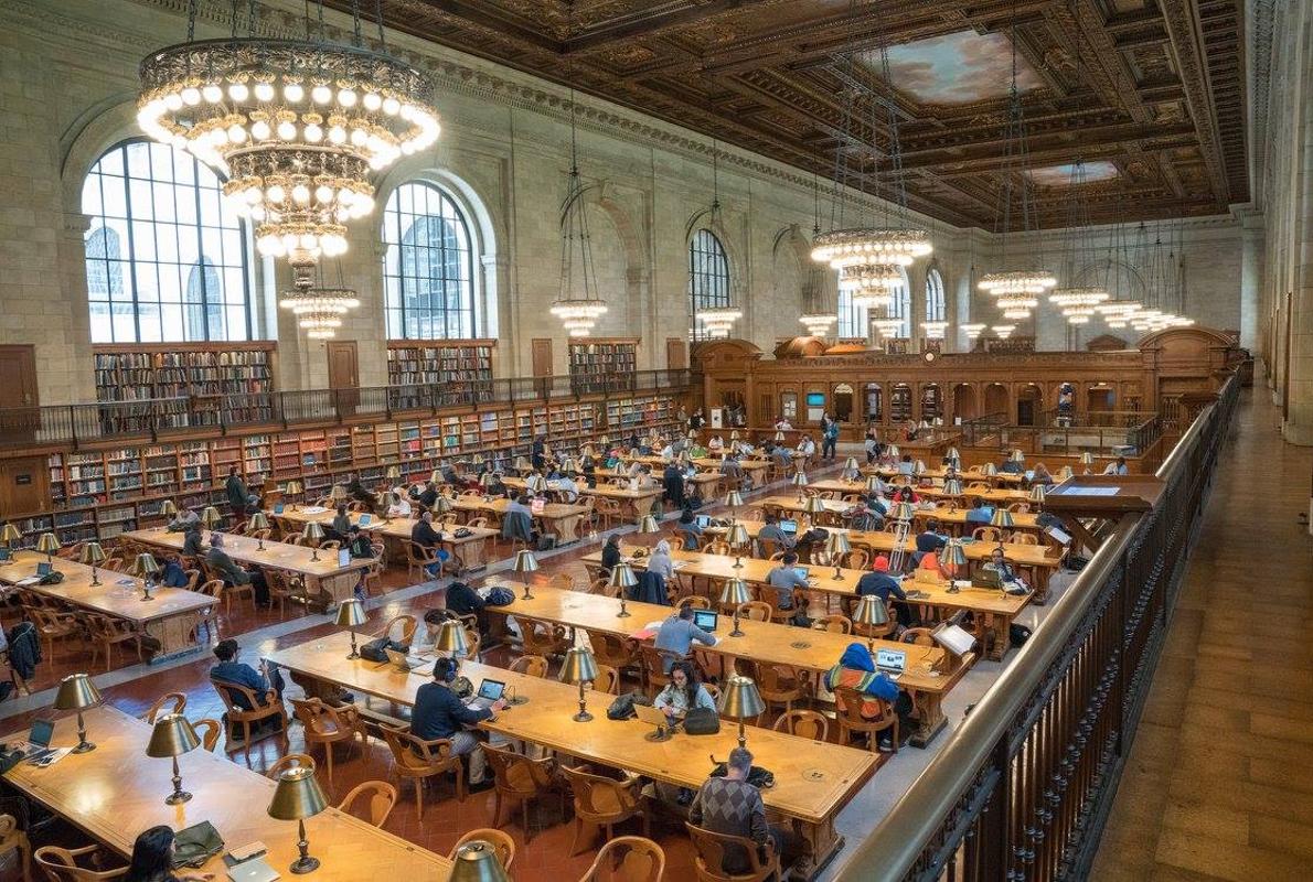 La Rose Main Reading Room, en la Biblioteca Pública de Nueva York