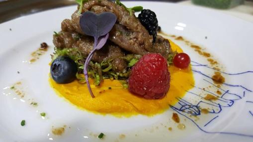 Ensalada de solomillos de ave de caza en escabeche ligero