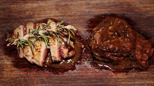 Paloma con rillette de paloma, en el restaurante Lera