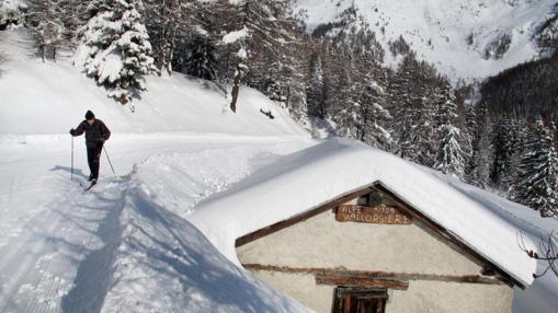 Nieve en el valle de Aosta, Italia