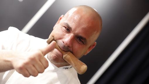 El cocinero andaluz Angel León, de Aponiente durante la jornada inaugural de la XV edición de Madrid Fusión