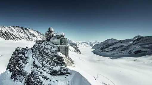 Sphinx, un observatorio un meteorológico situado en la cadena montañosa Patrimonio de la Humanidad de Jungfrau-Aletsch-Bietschhorn
