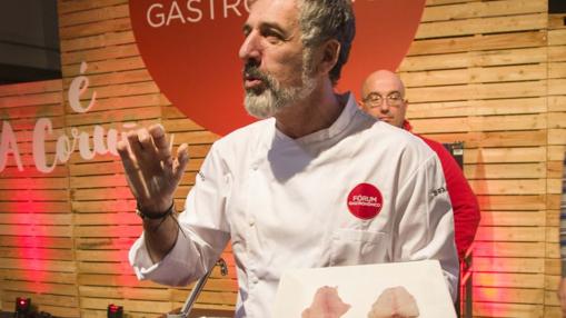 Pepe Solla, durante su ponencia en el Fórum Gastronómico