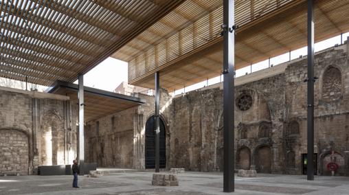 La cubierta ha creado un nuevo espacio en el Monasterio de San Juan