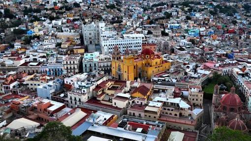 Casas de colores en el centro de Guanajuato