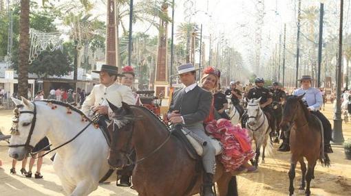 Jinetes en la Feria del Caballo de Jerez