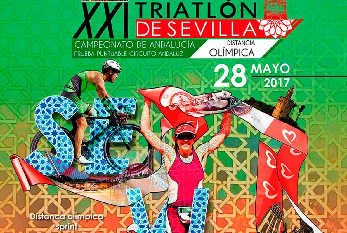 Cartel del XXI Triatlón de Sevilla