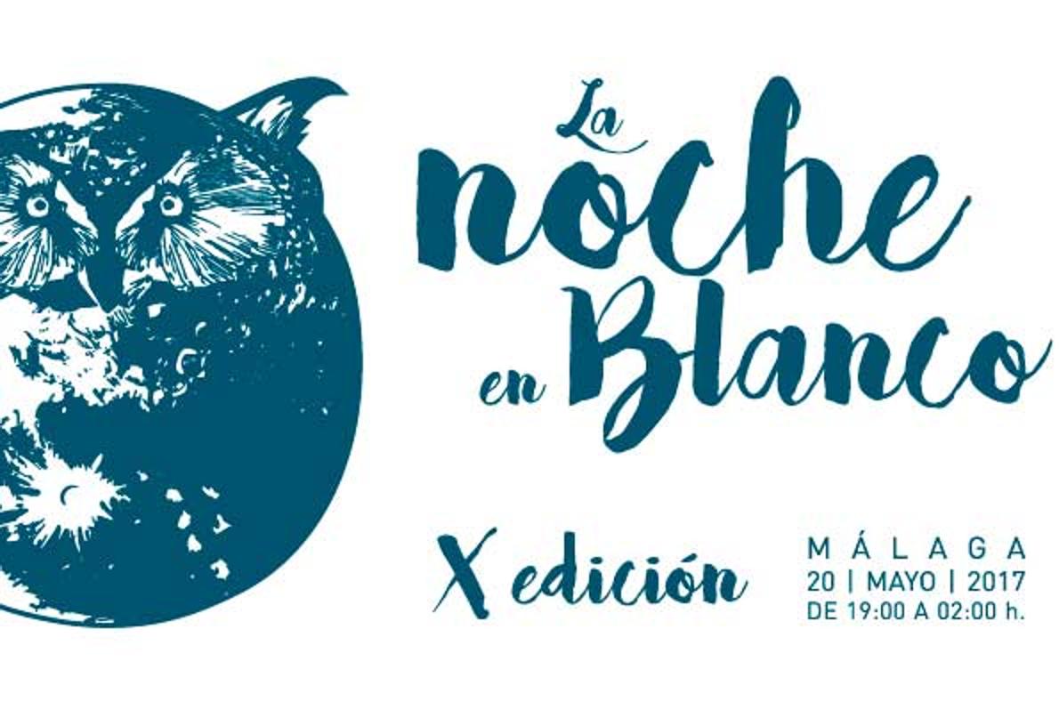 Cartel oficial del a X edición de la Noche en Blanco de Málaga