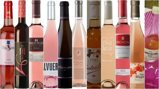 Selección de once vinos rosados de la añada 2016