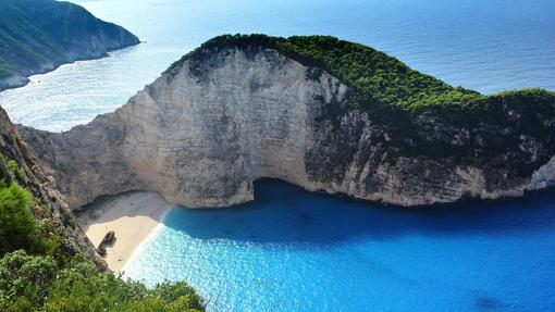 Playa de Navagio en Grecia