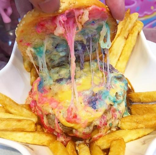 Hamburguesa de «Unicorn Cafe»