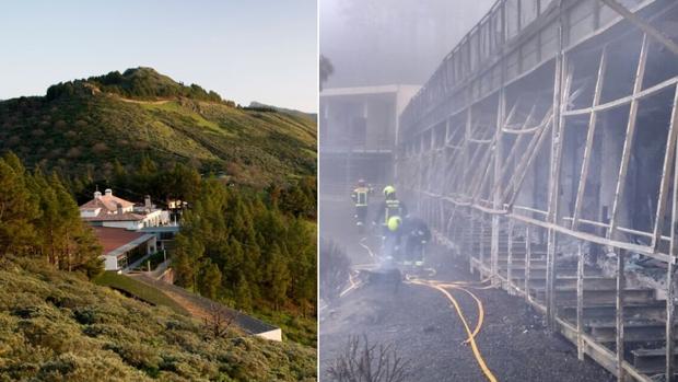 Así quedó el Parador de Tejeda tras el incendio