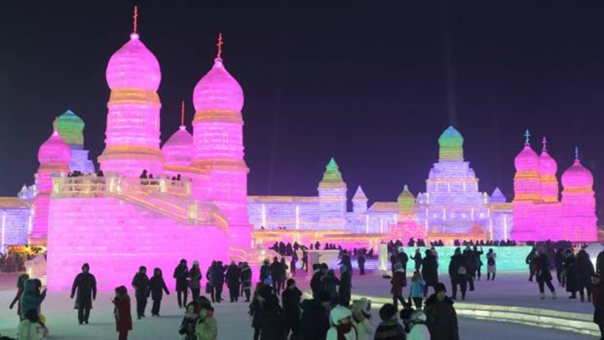 Inauguración del Festival Internacional de Esculturas de Nieve en Harbin (China)