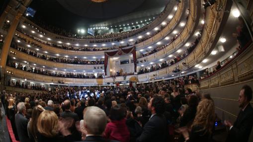 Teatro Real, durante un homenaje a Plácido Domingo