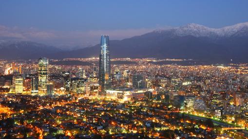 Anochecer en Santiago de Chile