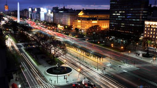 Buenos Aires, en 9 de julio y Avenida Santa Fe