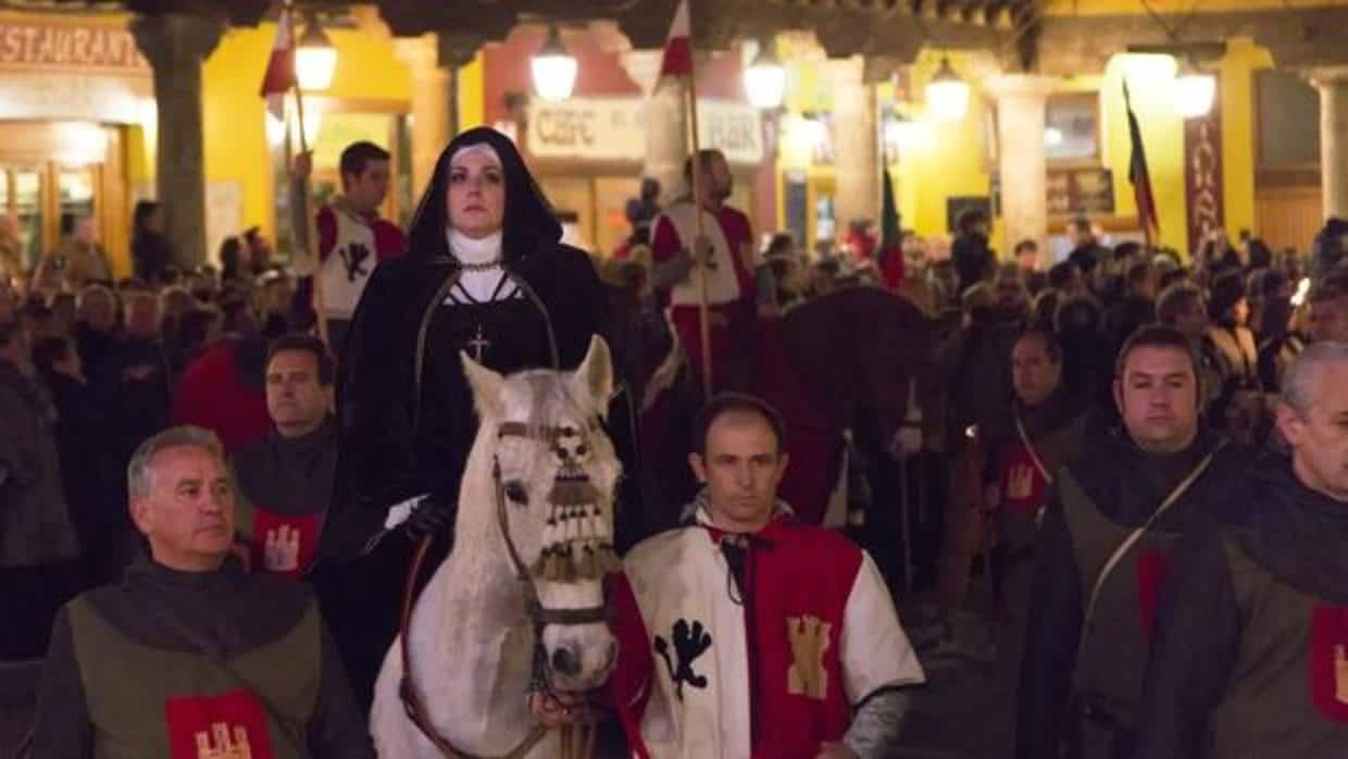 Recreación de la llegada de la Reina Juana I de Castilla a Tordesillas, en Valladolid