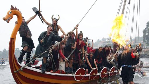 Vikingos desembarcan en la desembocadura del Ulla
