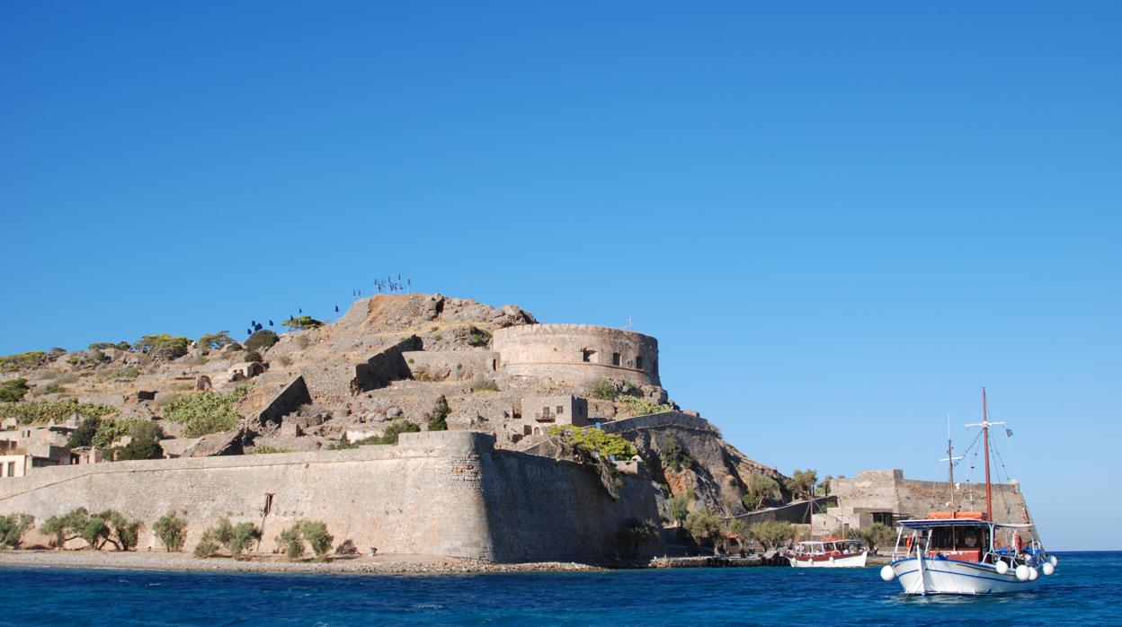 Vista del interior de la isla de Spinalonga