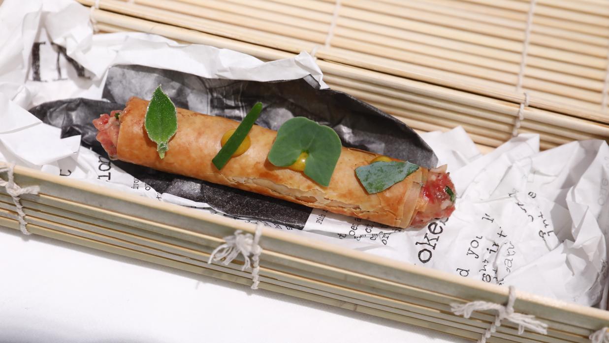 Steak tartar con toques yodados y de vegetales, ganador del concurso de tapas de Madrid Fusión