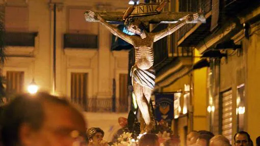 Procesión del Cristo de las Penas, de la Cofradía de San Juan, la más antigua de la ciudad