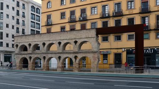 Tramo del acueducto, en Sevilla