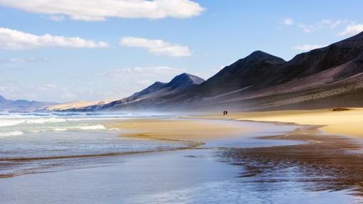 Vistas de la playa de Cofete, en la isla de Fuerteventura (Canarias)