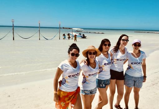 Una imagen del Caribe en un viaje de Exotik Mayan Tours