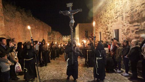 Cofradía del Cristo Negro, el Miércoles Santo, en 2017