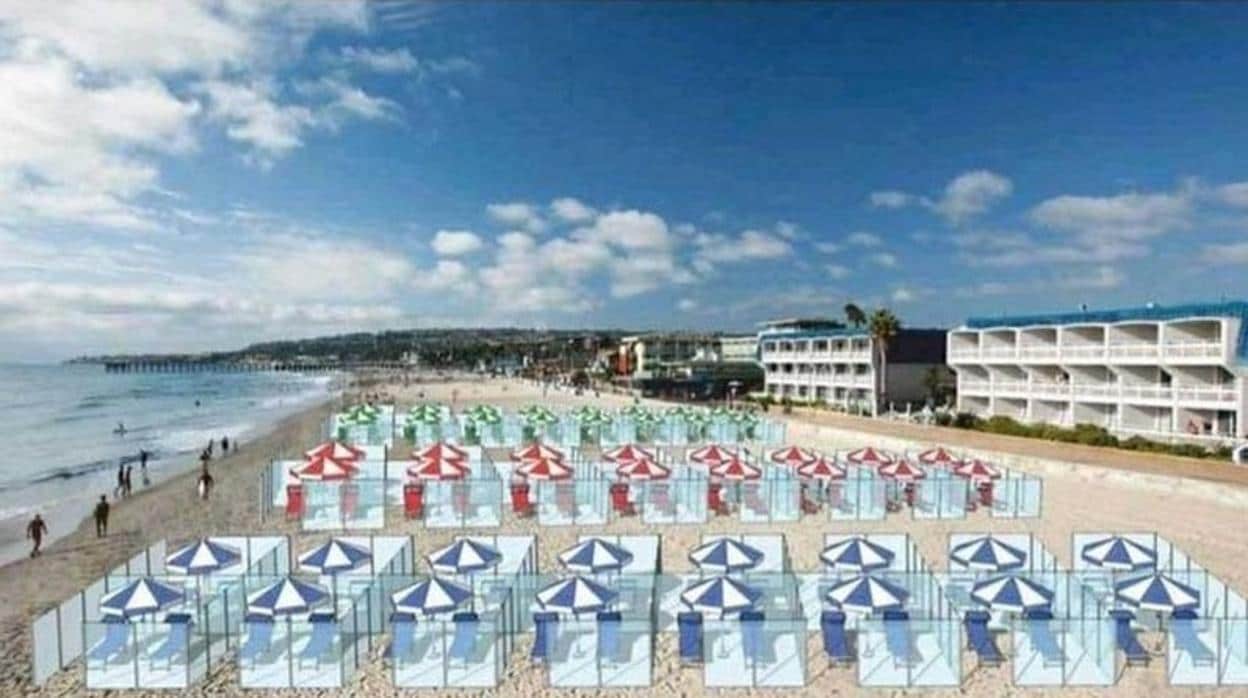 Propuesta de una empresa italiana de panelar las playas