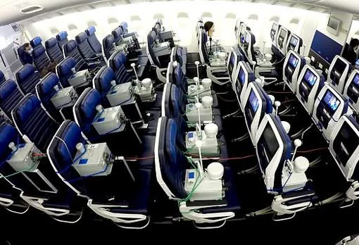 Cada asiento del avión tenía instalados sensores