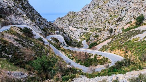 Un tramo de la carretera de Sa Calobra