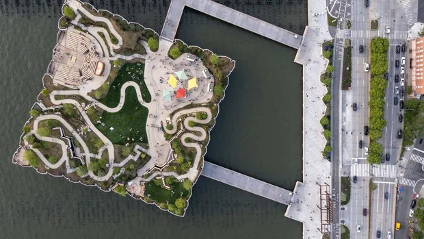 Una nueva isla construida sobre el Hudson cambia el paisaje de Nueva York