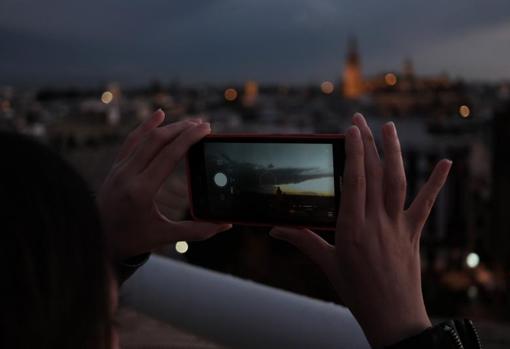 Atardecer desde la Setas en Sevilla