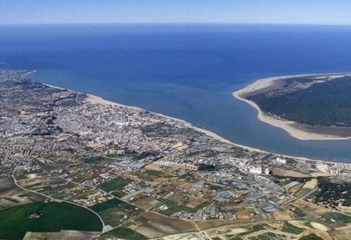 Vista aérea del río Guadalquivir