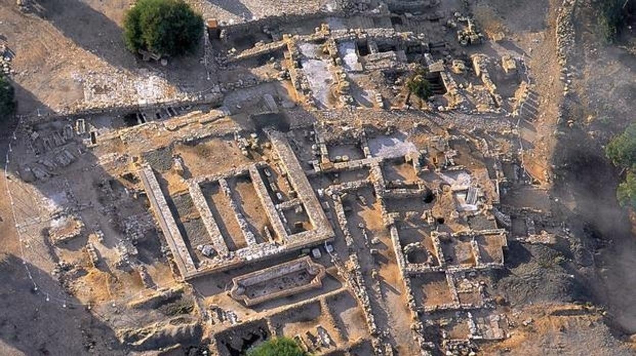 Imagen aérea del enclave arqueológico de Carteia, en San Roque