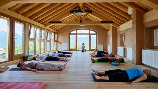 Sala de yoga de Casa Cuadrau