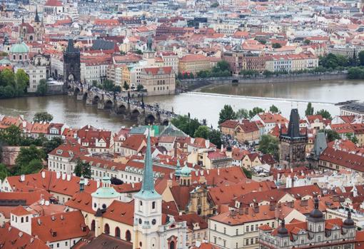 Imagen aérea de Praga