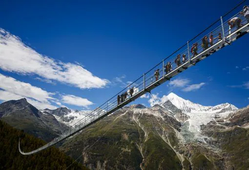 Imagen del puente suizo de Charles Kuonen