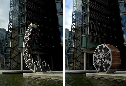 Imagen del Rolling Bridge de Londres