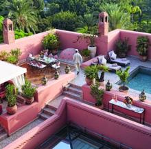 Terraza de un riad.