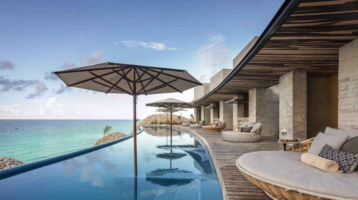 Terraza de 'La casa de la playa', un nuevo hotel boutique en Cancún