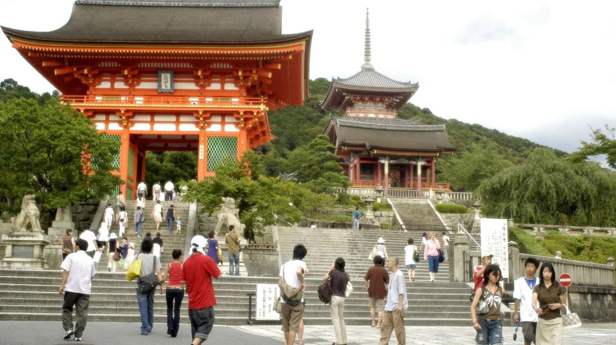 Templo de Kyomizu, en Kioto, antes de la pandemia
