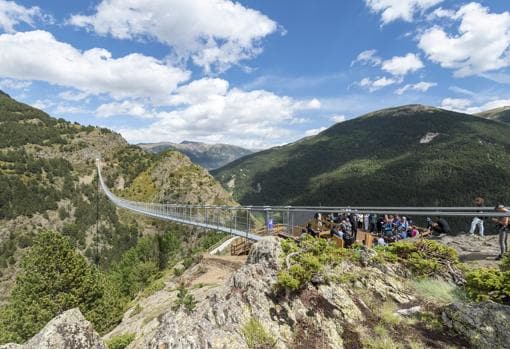 El puente tibetano de Andorra, el pasado 7 de junio