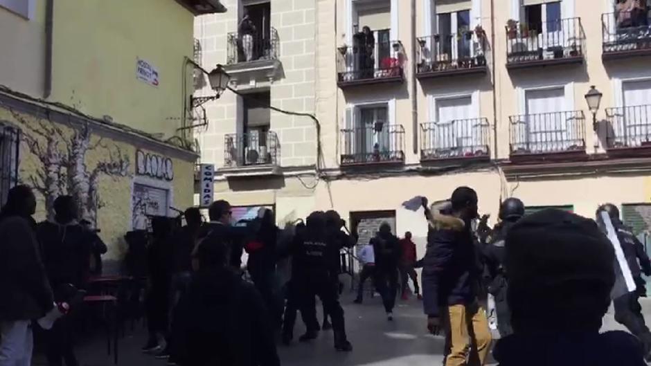 Batalla campal en Lavapiés